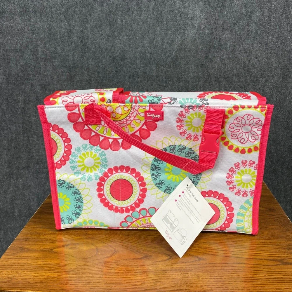 Thirty One Pack n'‎ Pull Caddy Tote Organizer Citrus Medallion Picnic Road Trip